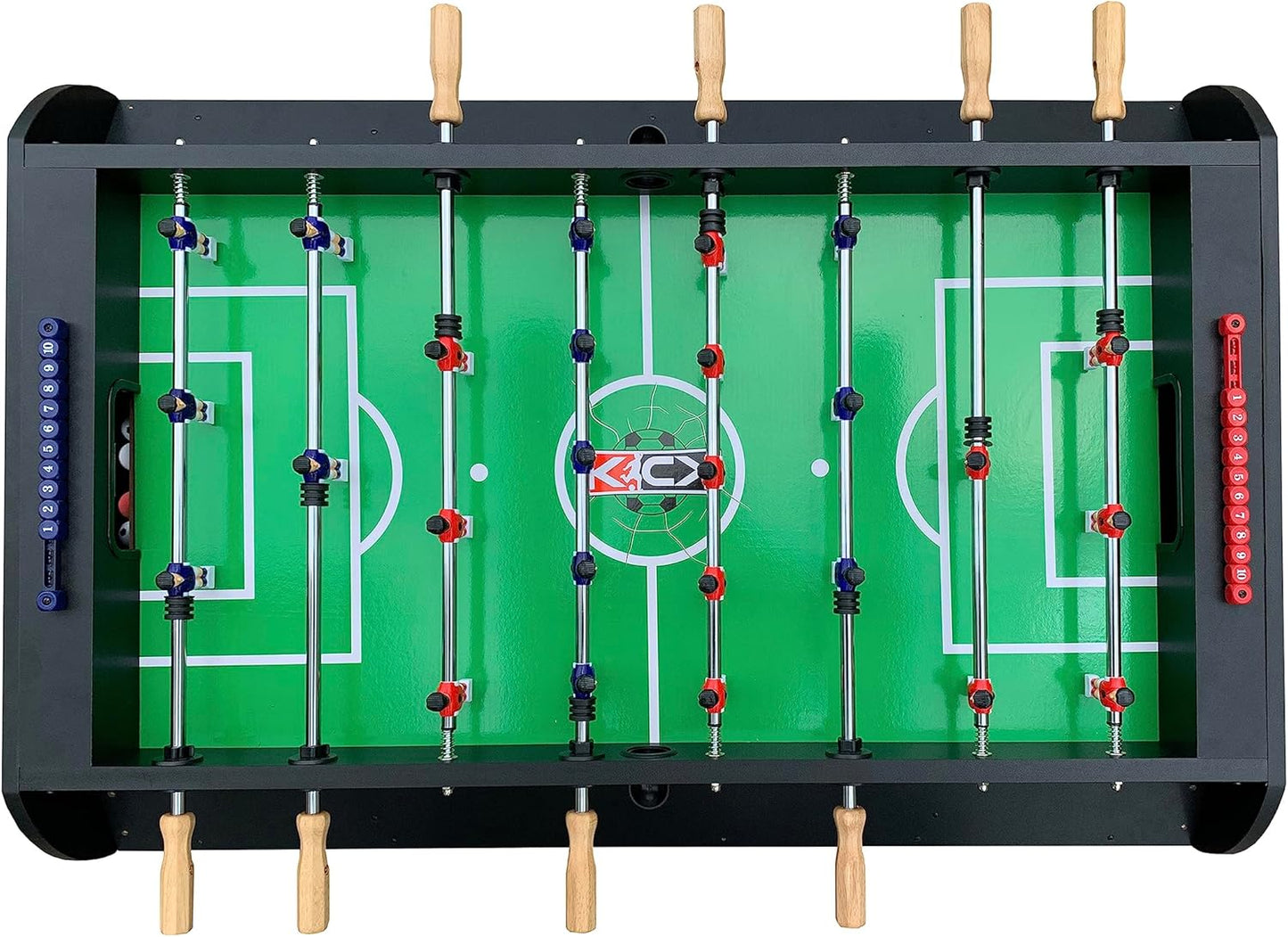 Triplex 55″ Telescopic Rods 3-In-1 Swivel Multi Game Table – Foosball, Pool/Billiards & Air Hockey