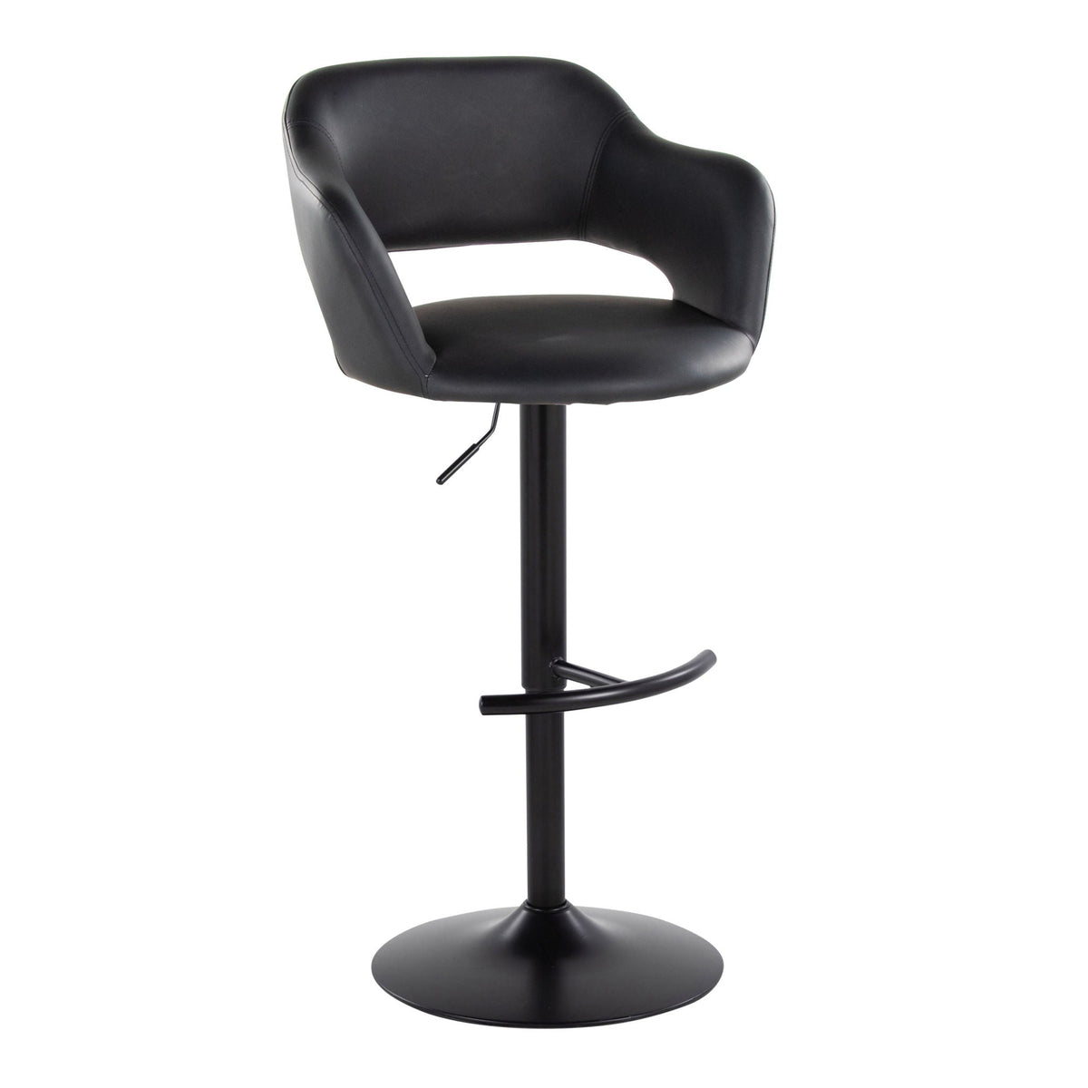Margarite - Contemporary Adjustable Barstool With Swivel (Set of 2)