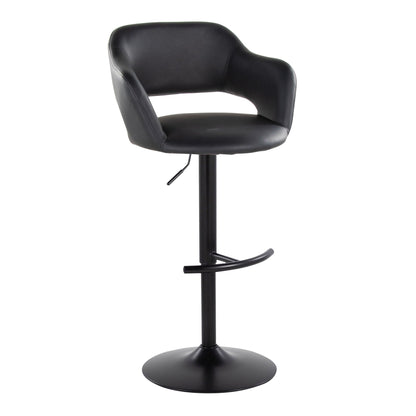 Margarite - Contemporary Adjustable Barstool With Swivel (Set of 2)