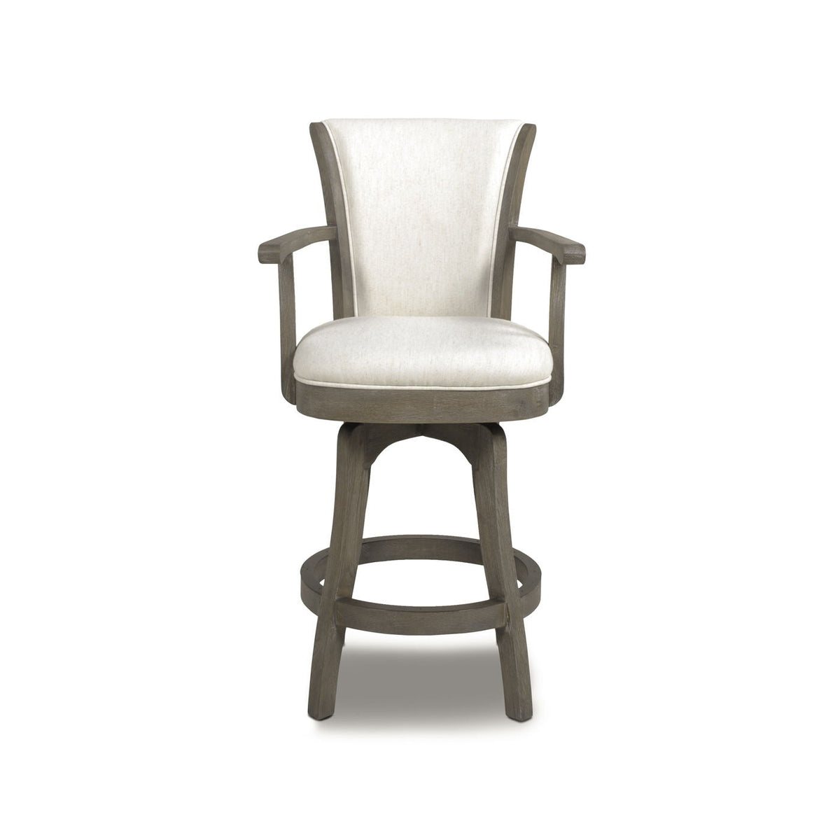 Swivel Counter Height Bar Stool with High Backrest and Solid Hardwood - Multiple Colors