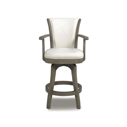 Swivel Counter Height Bar Stool with High Backrest and Solid Hardwood - Multiple Colors