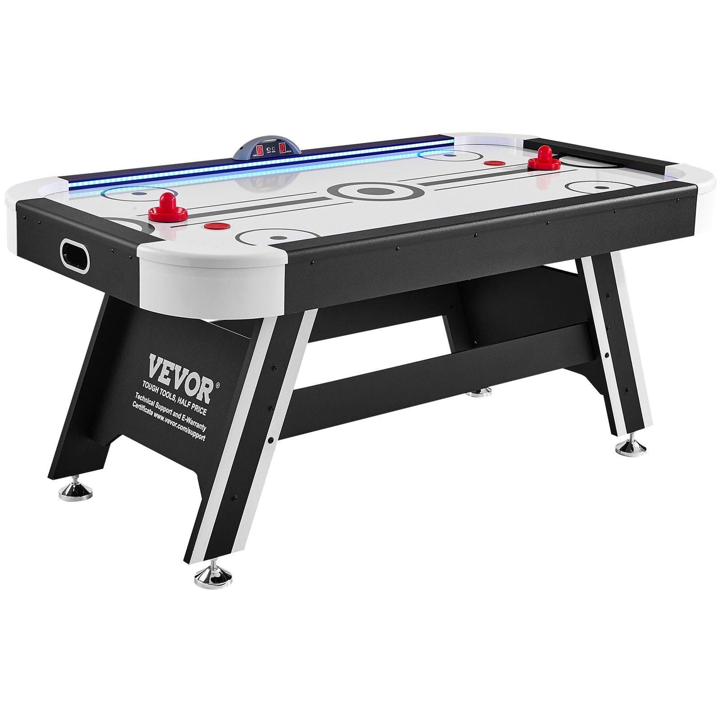 72" 4-Player Premium LED Air-Powered Hockey Table