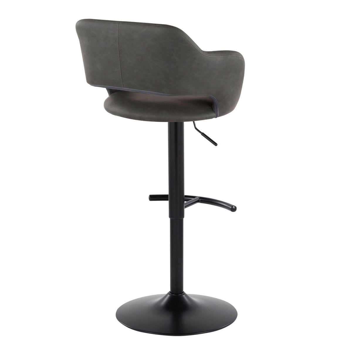 Margarite - Contemporary Adjustable Barstool With Swivel (Set of 2)