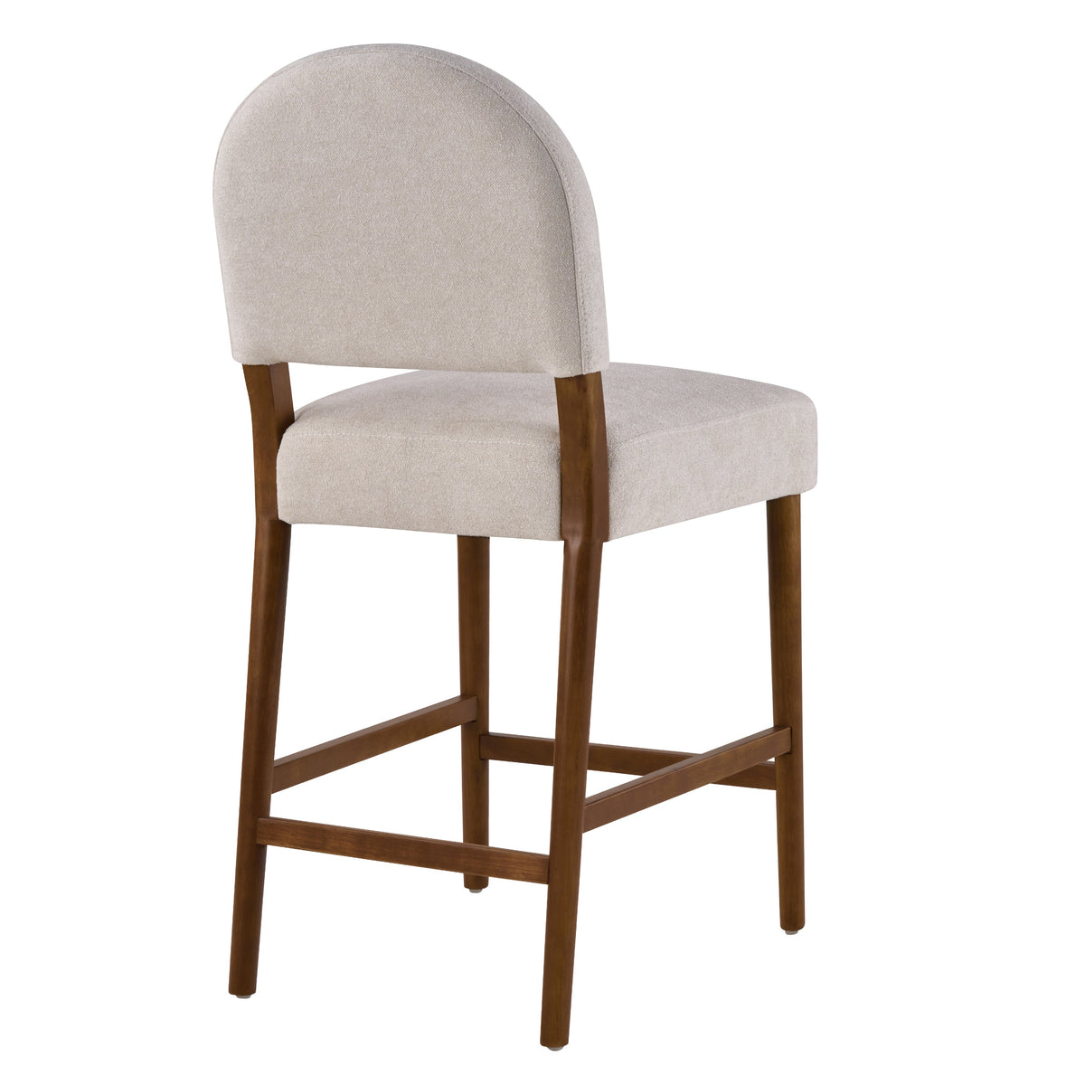 26-Inch Seat Height Bar Stool with Light Gray Fabric - Light Gray