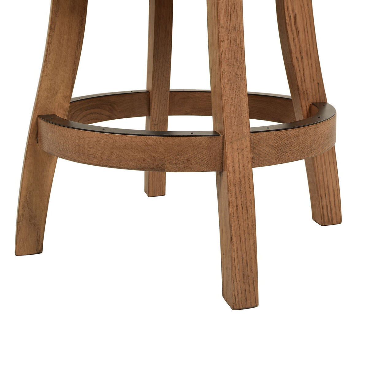 Swivel Counter Height Bar Stool with High Backrest and Solid Hardwood - Multiple Colors