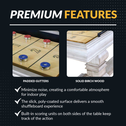 Montecito 12-Ft Shuffleboard Table - Driftwood