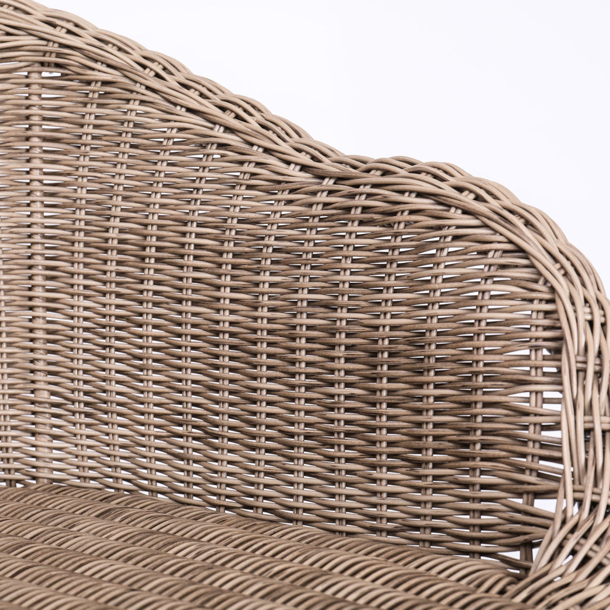Light Brown Metal Wicker Barstool Set of 2 with Iron Frames