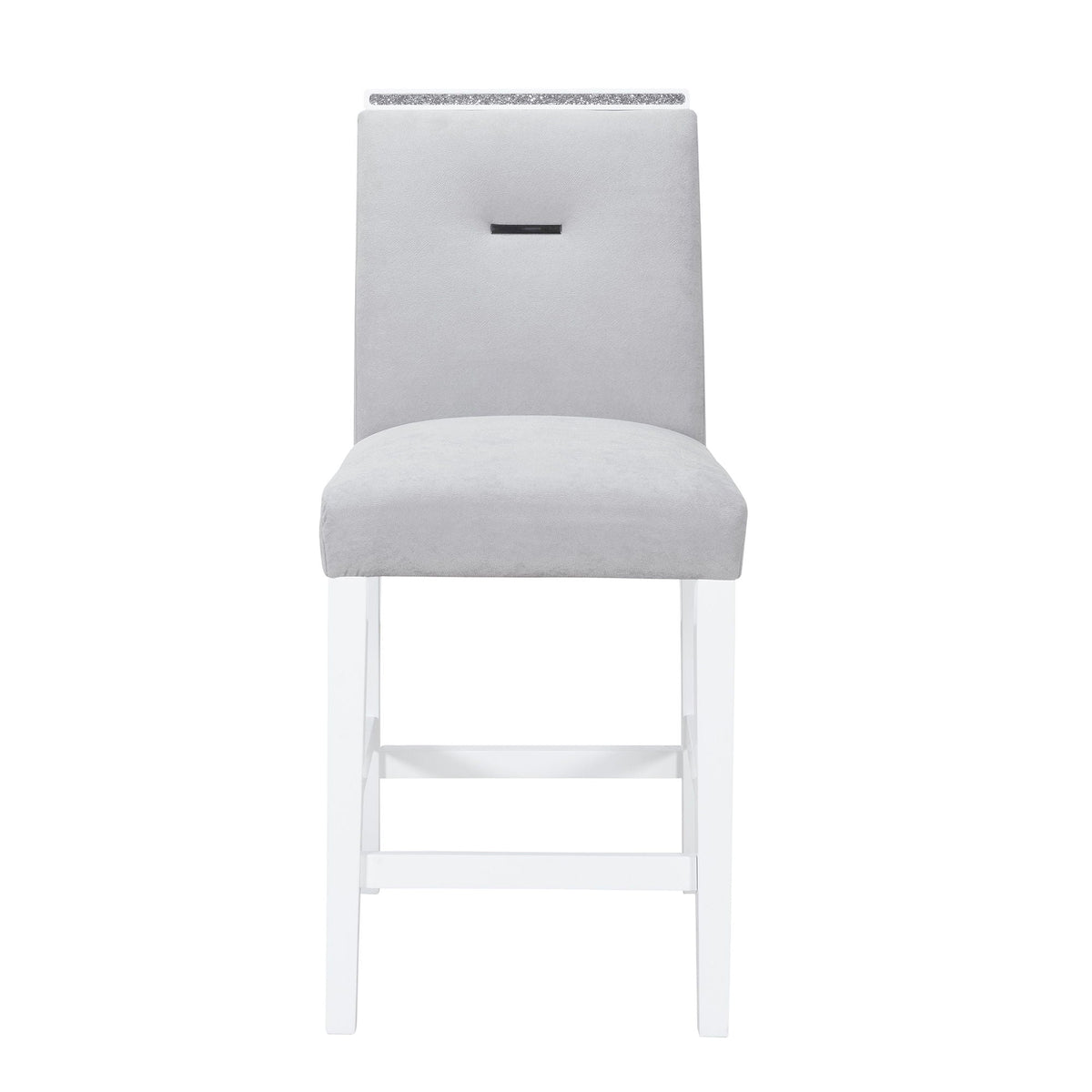 Gray Bar Stool Set of 2 with Padded Seat - Ariya