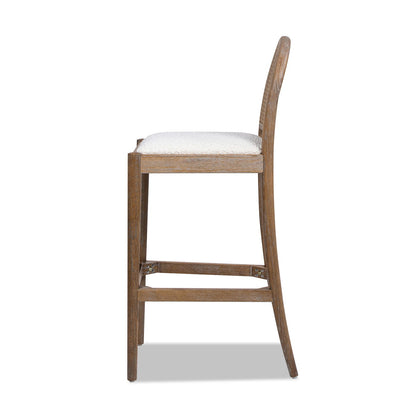 Curved Back Cane Bar Stools with Natural Cane Webbing - Black or White