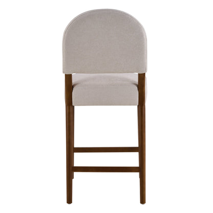 26-Inch Seat Height Bar Stool with Light Gray Fabric - Light Gray