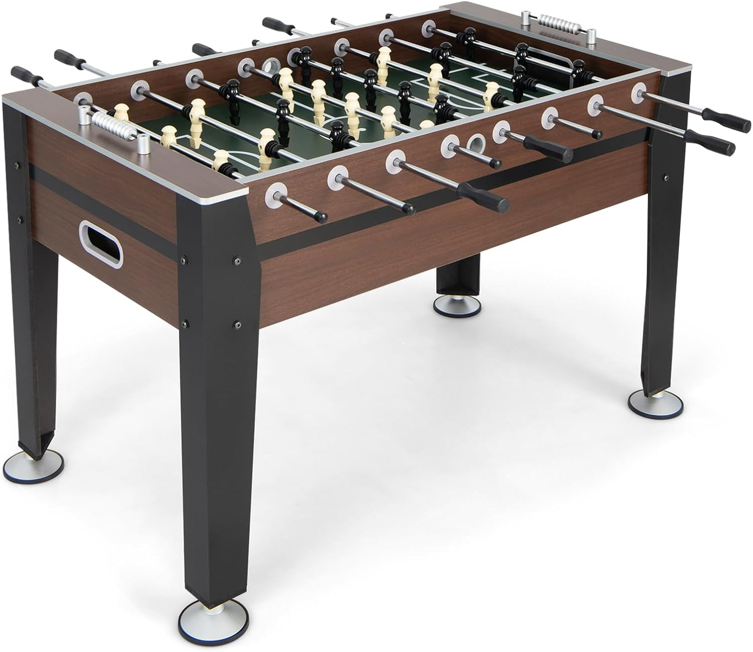54" Foosball Table for Adults, Full Sized Game Tables with 2 Balls, Wood Arcade Soccer Table Game for Indoor Game Room Family Night