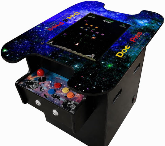 60-Game Full-Size Cocktail Arcade Machine – Dual Player Retro Arcade Table with LCD Screen, Joysticks, and Buttons – Classic Arcade Cabinet for Home or Game Room Use