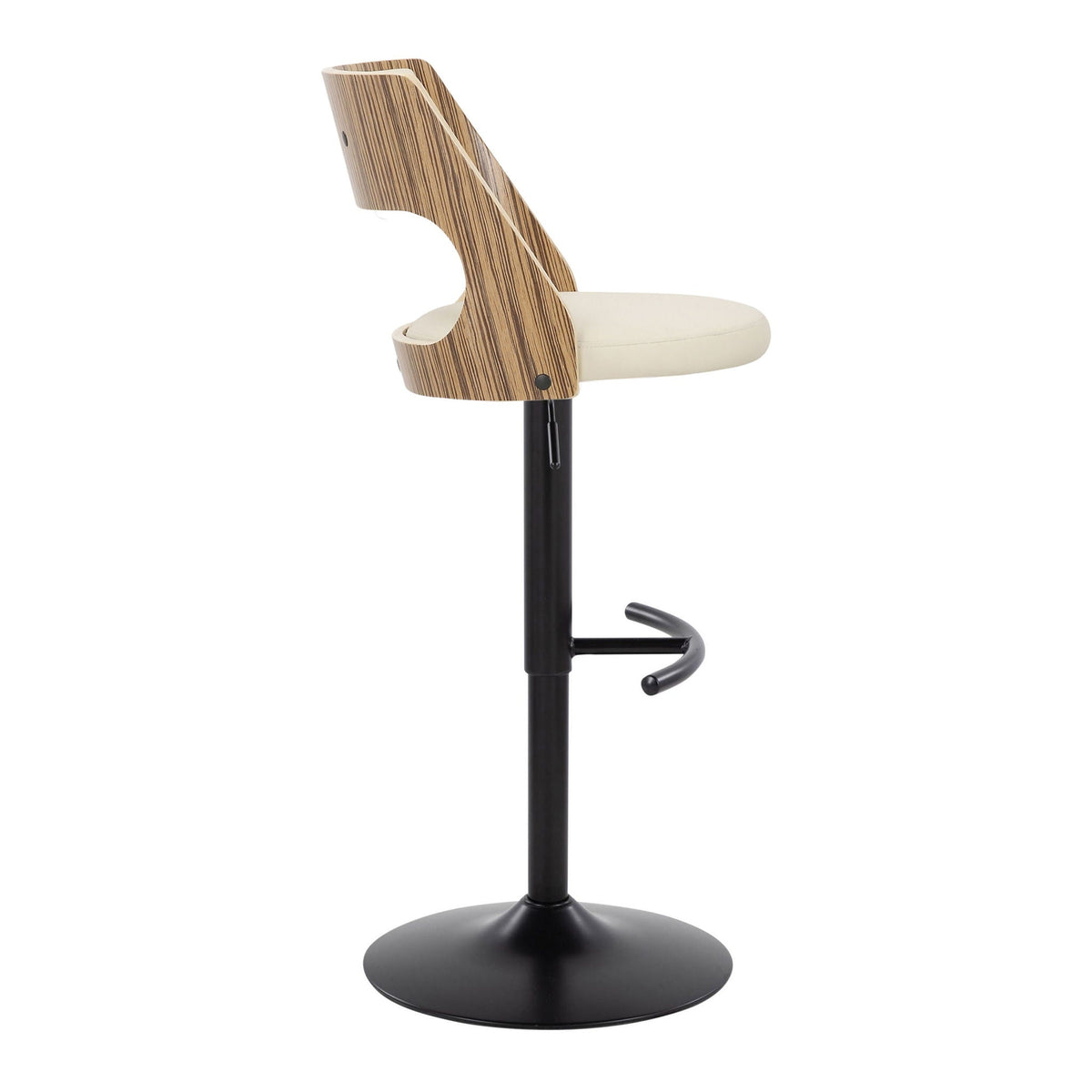 Cecina Contemporary Adjustable Barstool with Swivel - Set of 2