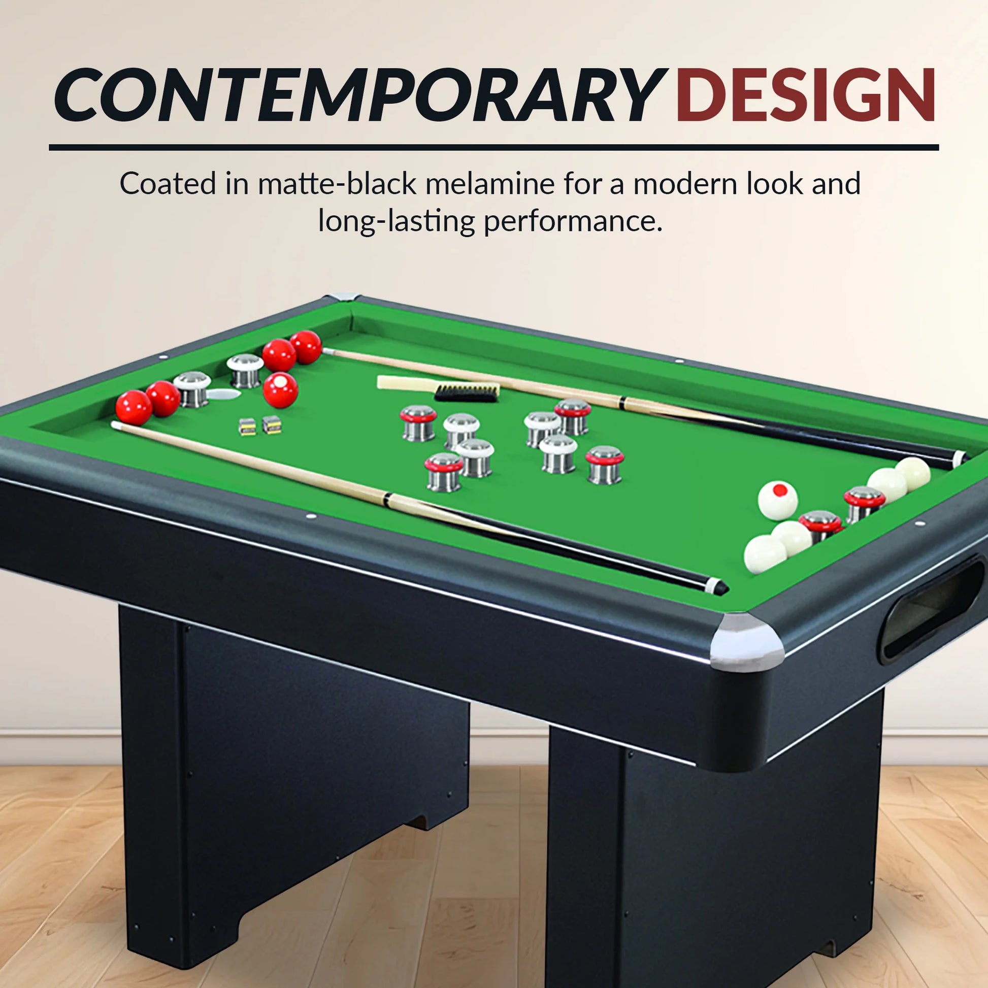 Renegade Slate Bumper Pool Table, 54-In, Green