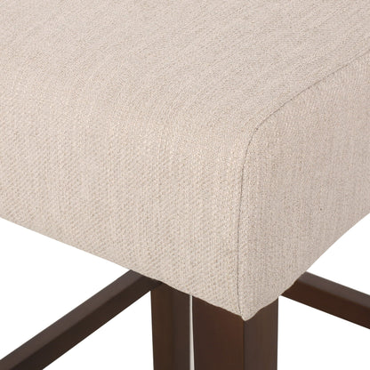 Upholstered Barstool with Button Tufted Wing Back - Multiple Colors