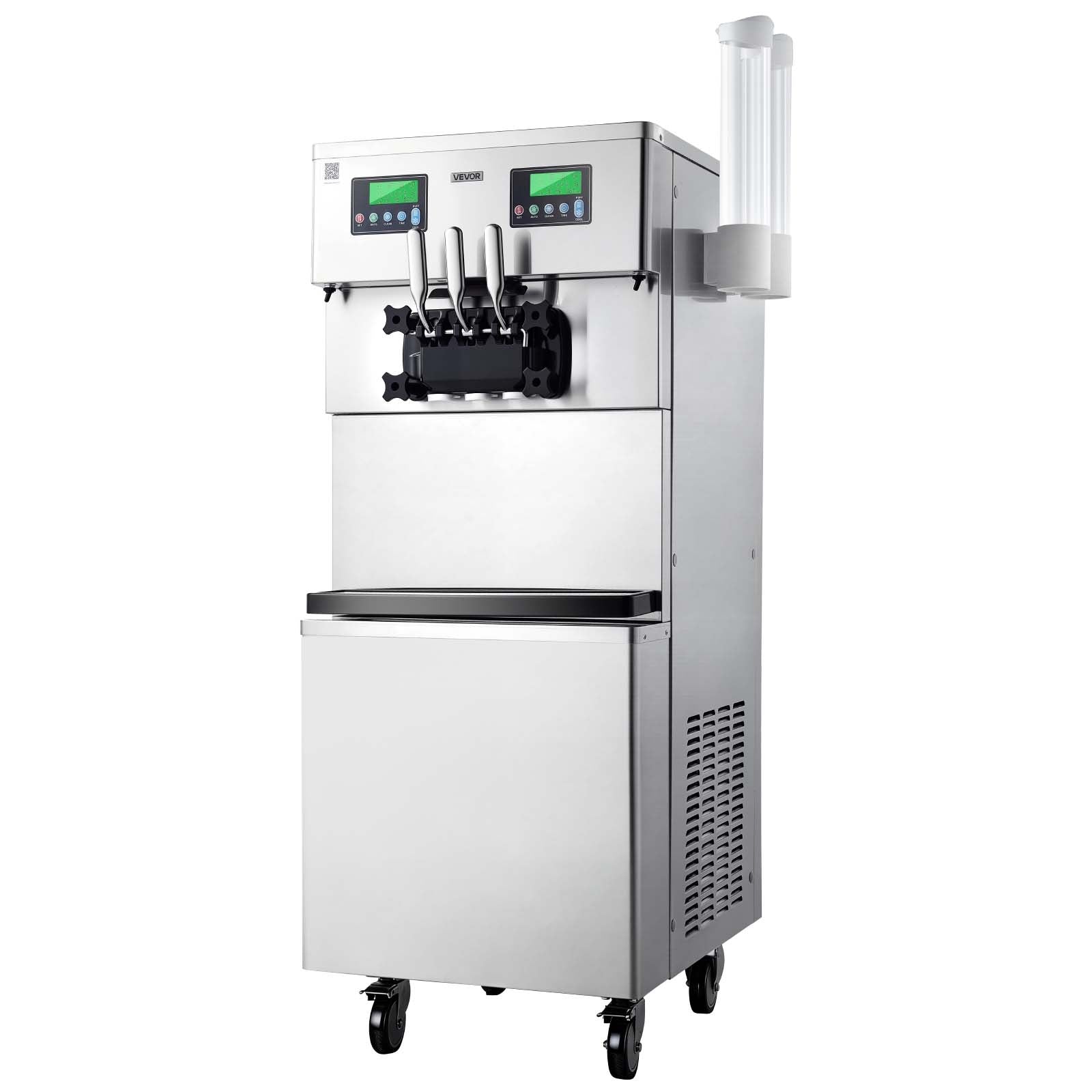VEVOR Commercial Ice Cream Machine Dual Compressors 3-Flavor Ice Cream Maker