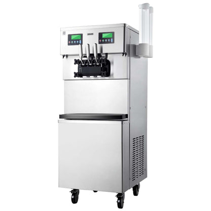 VEVOR Commercial Ice Cream Machine Dual Compressors 3-Flavor Ice Cream Maker