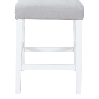 Gray Bar Stool Set of 2 with Padded Seat - Ariya
