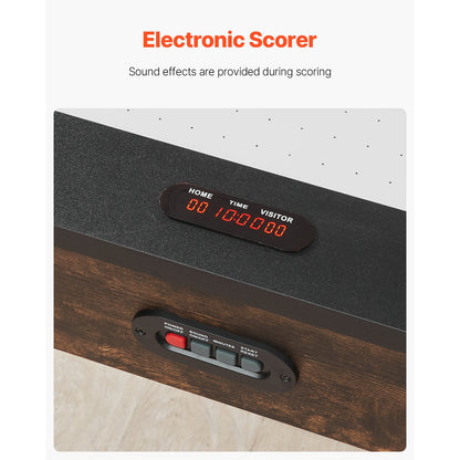 84" Rustic Arcade Air Hockey Table with Electronic Scoring & Iron X-Legs