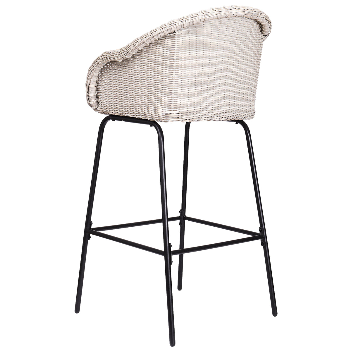 Ladd Metal Wicker Barstool Set of 2
