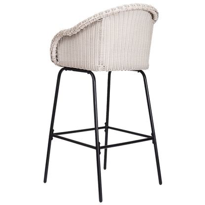 Ladd Metal Wicker Barstool Set of 2