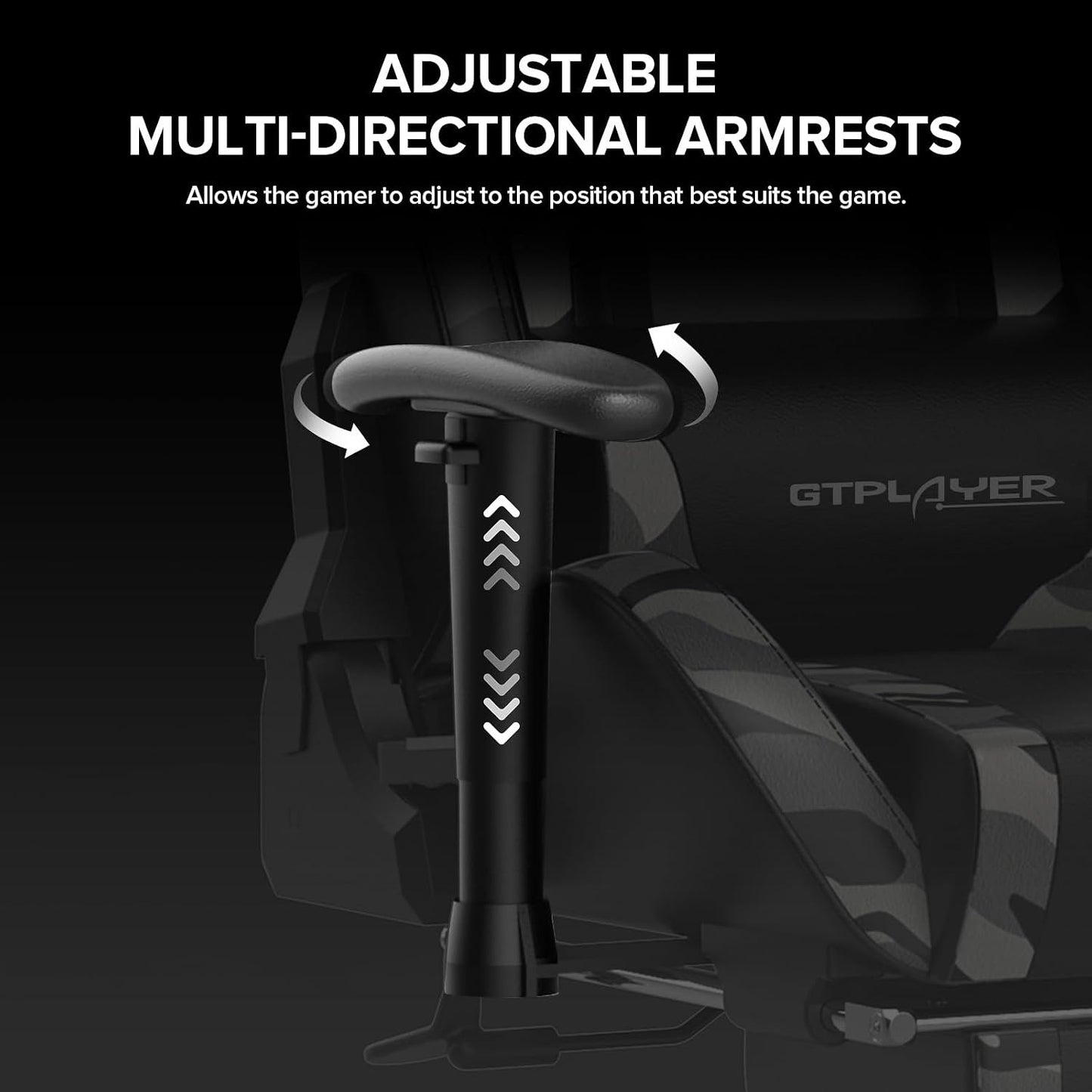 Gaming Chair with Footrest Speakers Video Game Chair Bluetooth Music Heavy Duty Ergonomic Computer Office Desk Chair