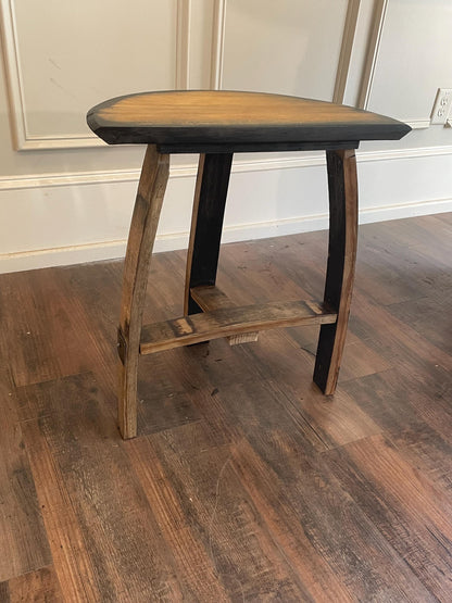 Custom Bourbon Barrel Head Bar Stool