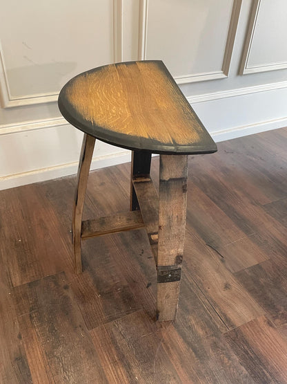 Custom Bourbon Barrel Head Bar Stool