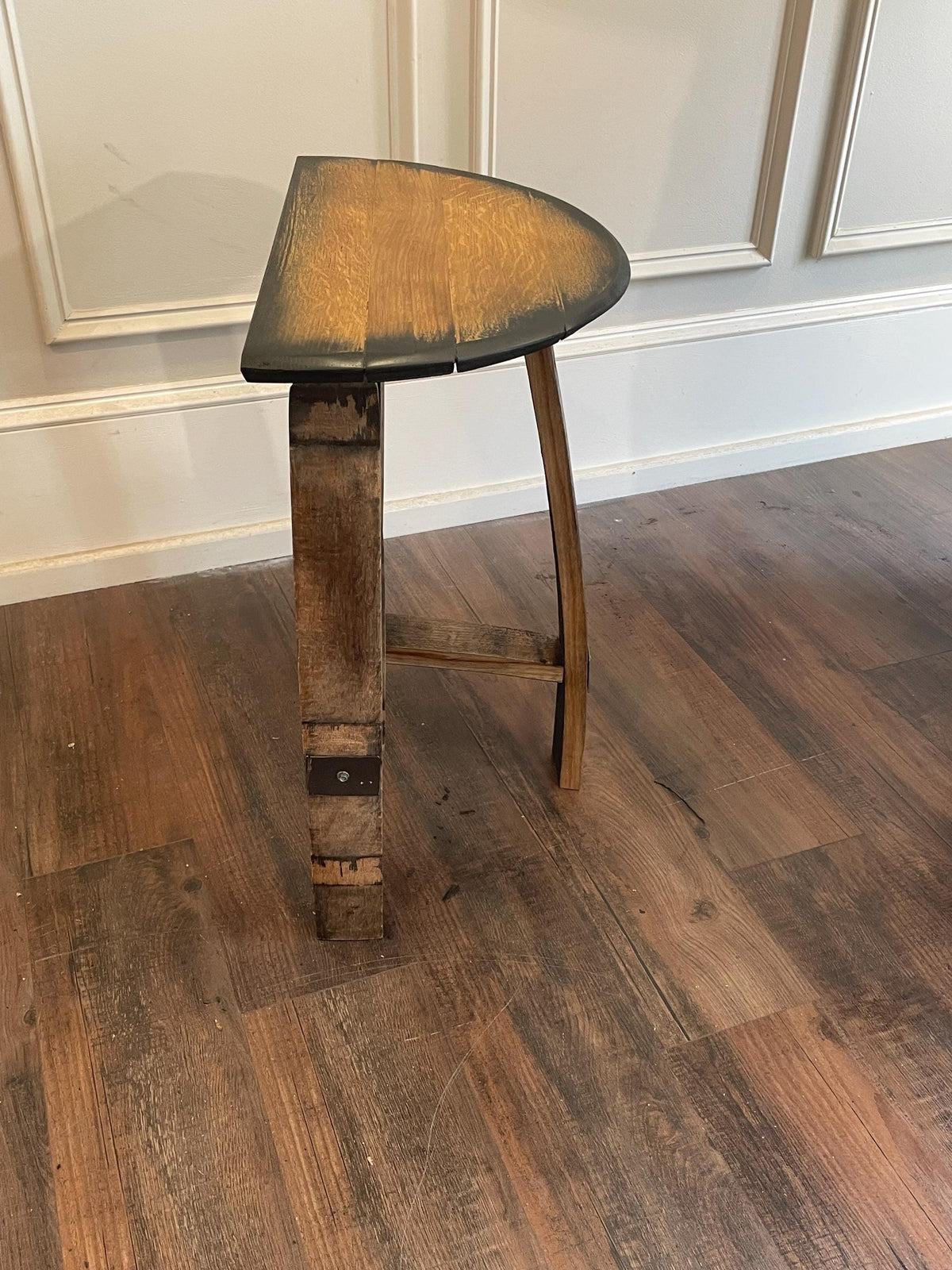Custom Bourbon Barrel Head Bar Stool