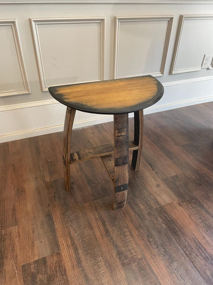 Custom Bourbon Barrel Head Bar Stool