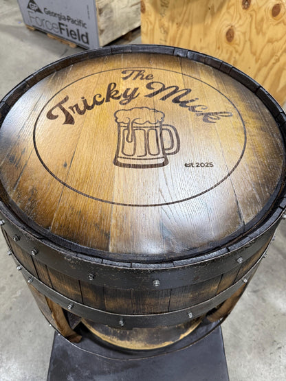 Whiskey Barrel Pool/Billiards Cabinet