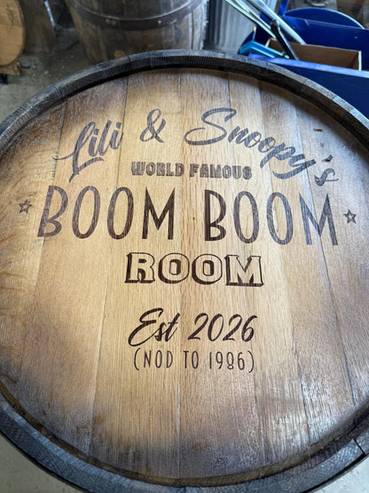 Whiskey Barrel Pool/Billiards Cabinet