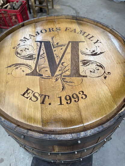 Whiskey Barrel Pool/Billiards Cabinet
