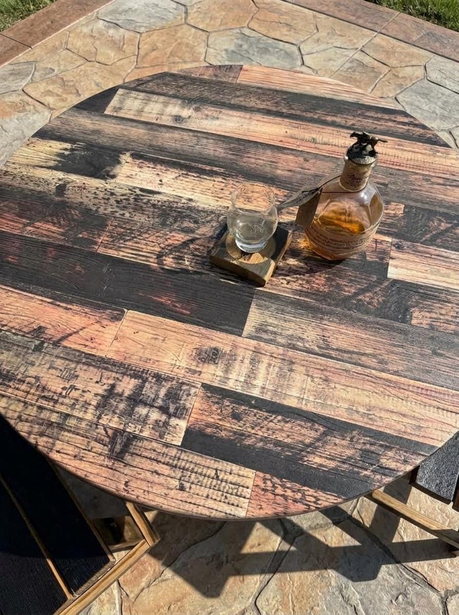 Bourbon Barrel Bistro/Patio Table with optional stools - Indoor/Outdoor