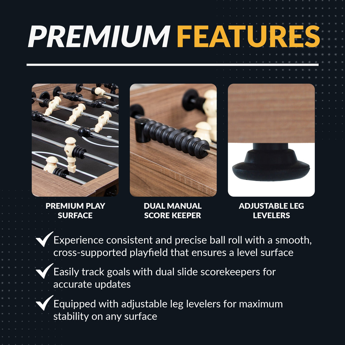 Hathaway Excalibur 54-in Foosball Table - Driftwood
