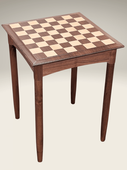 JLP Heritage Chess Table in Walnut Maple Hardwoods - US Handcrafted