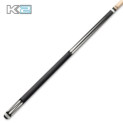 K2 Cue Matte Black and White Floating Design, Leather Lore Wrap