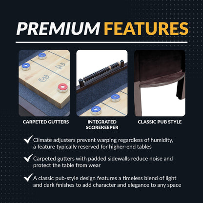 Hathaway Merlot Shuffleboard Table