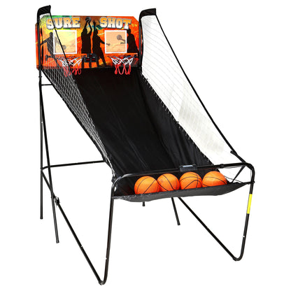 Hathaway Sure Shot 81-in Dual Basketball Arcade Game with LED Scoring