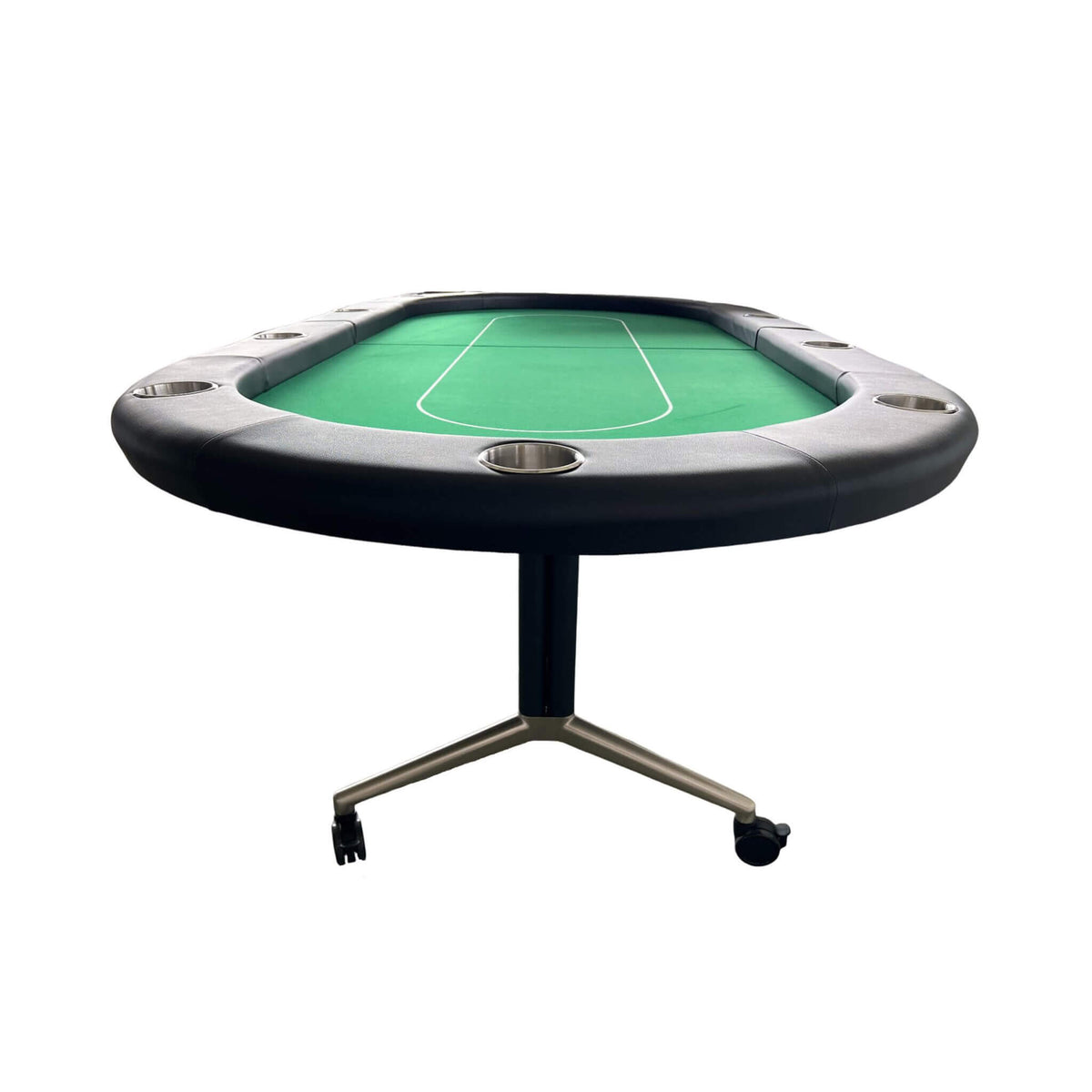 Premium 94-Inch Foldable 10-Player Poker Table With Wheels (SAK43087)