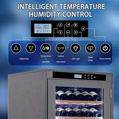 102-Bottle Smart Temperature-Controlled Multi-Tier Wine Cabinet For Home And Bar (SAK46361)