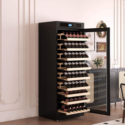 102-Bottle Smart Temperature-Controlled Multi-Tier Wine Cabinet For Home And Bar (SAK46361)