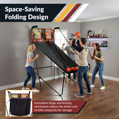 Hathaway Sure Shot 81-in Dual Basketball Arcade Game with LED Scoring