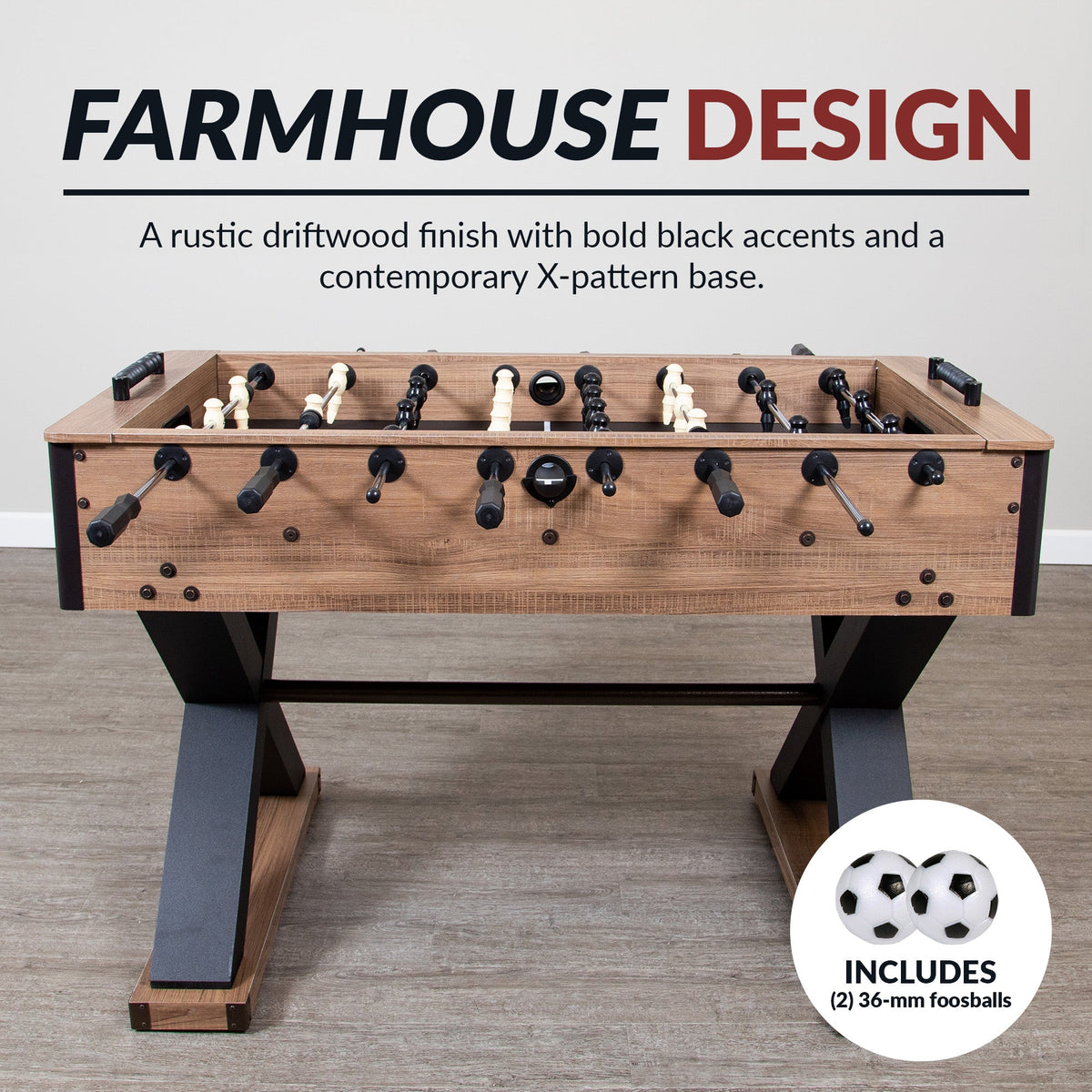 Hathaway Excalibur 54-in Foosball Table - Driftwood