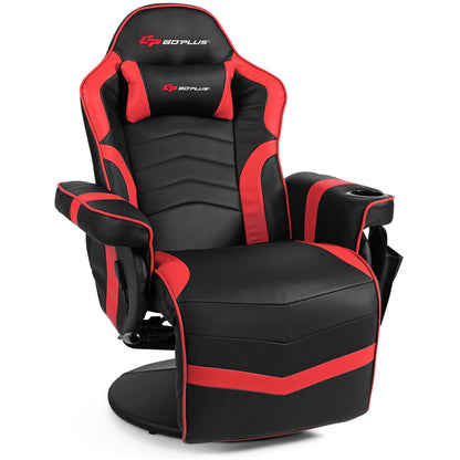 Ergonomic High Back Massage Gaming Chair with 8-Mode Lumbar Massage - 5 Color Options