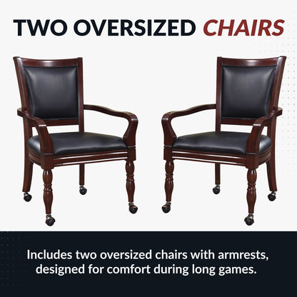 Hathaway Fortress 28-in Chess 3-in-1 Pedestal Game Table Set with Chairs