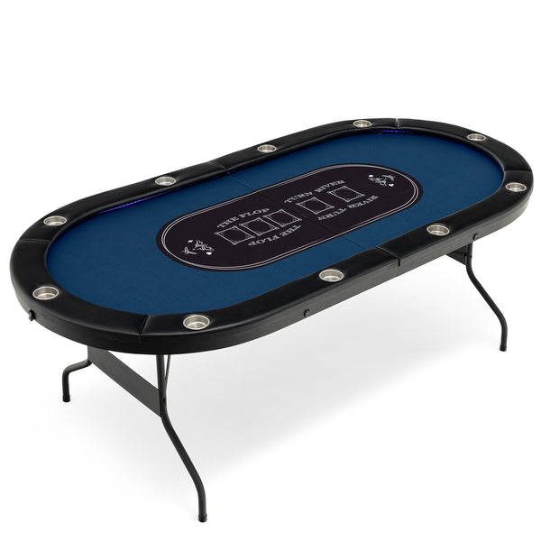 Professional 10-Player Foldable Poker Table