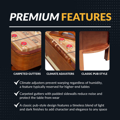Hathaway Merlot Shuffleboard Table
