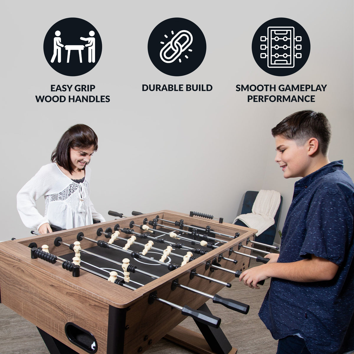 Hathaway Excalibur 54-in Foosball Table - Driftwood